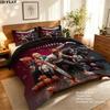 Chainsaw Man Pattern Bedding Quilt Set Quilt Cover Pillowcase Home Birthday Gift(1 * duvet cover + 2 * pillowcase, without core)