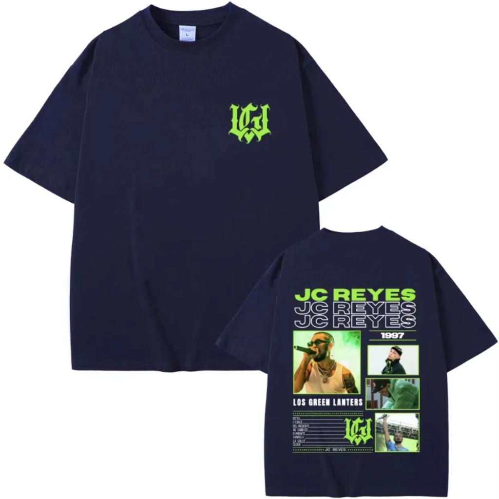 Рэпер Jc Reyes Los Green Lanters 2025 Футболки Мужские Женские Модные Хип-Хоп Футболки Мужская Повседневная Оверсайз Футболка с Коротким Рукавом