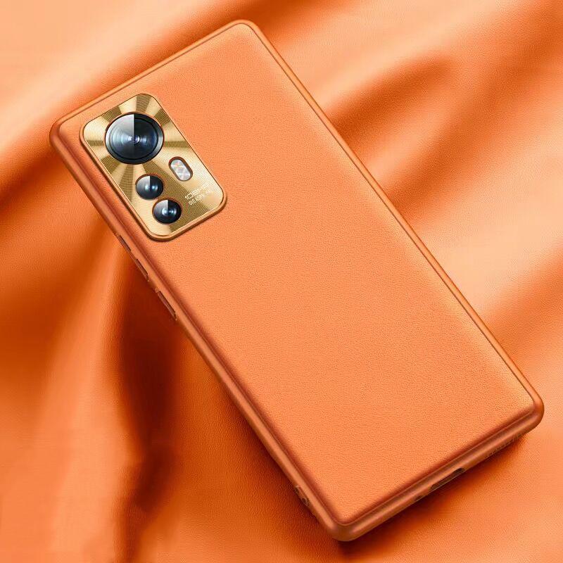 Для Xiaomi 12 Чехол Mi 12 Pro Стильный Однотонный Кожаный Чехол 12X Роскошный Мягкий ТПУ Бампер Ударопрочный Для Twelve Pr O Защита Камеры