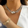 1 Pcs Gothic Twisted Chunky Chain Necklace for Women Vintage Big Ball Pendant Choker Bracelet