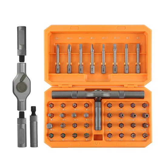 42-in-1 Magnetic Screwdriver Set with Ratcheting Handle Ergonomic Design High Hardness Multi Bit Magnetic