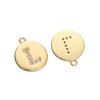 Copper Zirconium Inlaid Circular 26 Letter Pendant For DIY Jewelry Making Craft Accessories