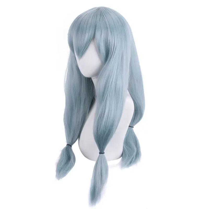 Парик для косплея аниме Jujutsu Kaisen Mahito, сине-серый, длина 70 см, карнавальные парики для Хэллоуина, термостойкие синтетические волосы