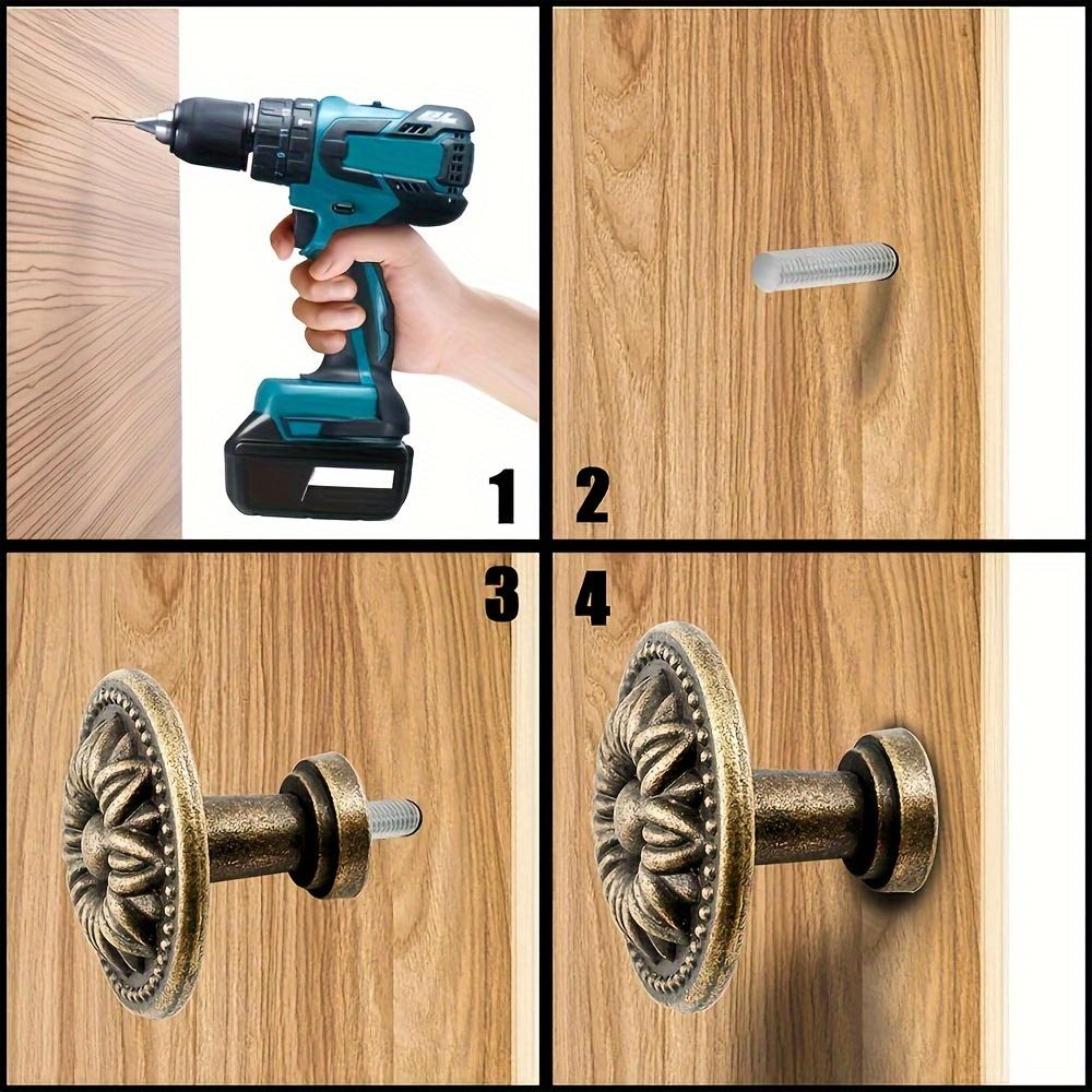 12 шт. Винтажная ручка для ящика, круглая ручка для комода, 1,02 X 0,87 дюйма, для тумбочки, шкафа, ящика, ручка для шкафа, одно отверстие, с винтами