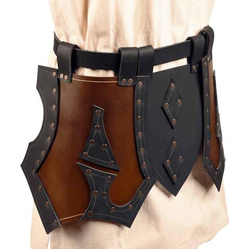 European and American Halloween Carnival COSPLAY Performance Costumes Vintage Medieval Renaissance Leggings Leather Skirt
