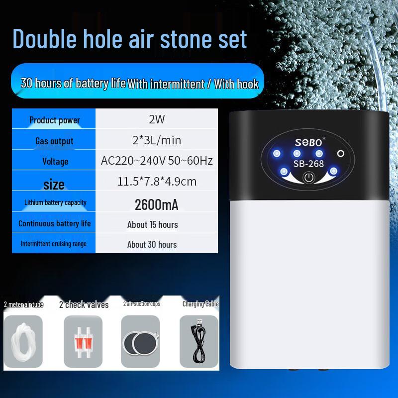 SOBO Rechargeable Aquarium & Fishing Air Pump