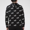 Puma All-Over Logo Print Casual Sport Hoodie Men Tops Black 588803-01