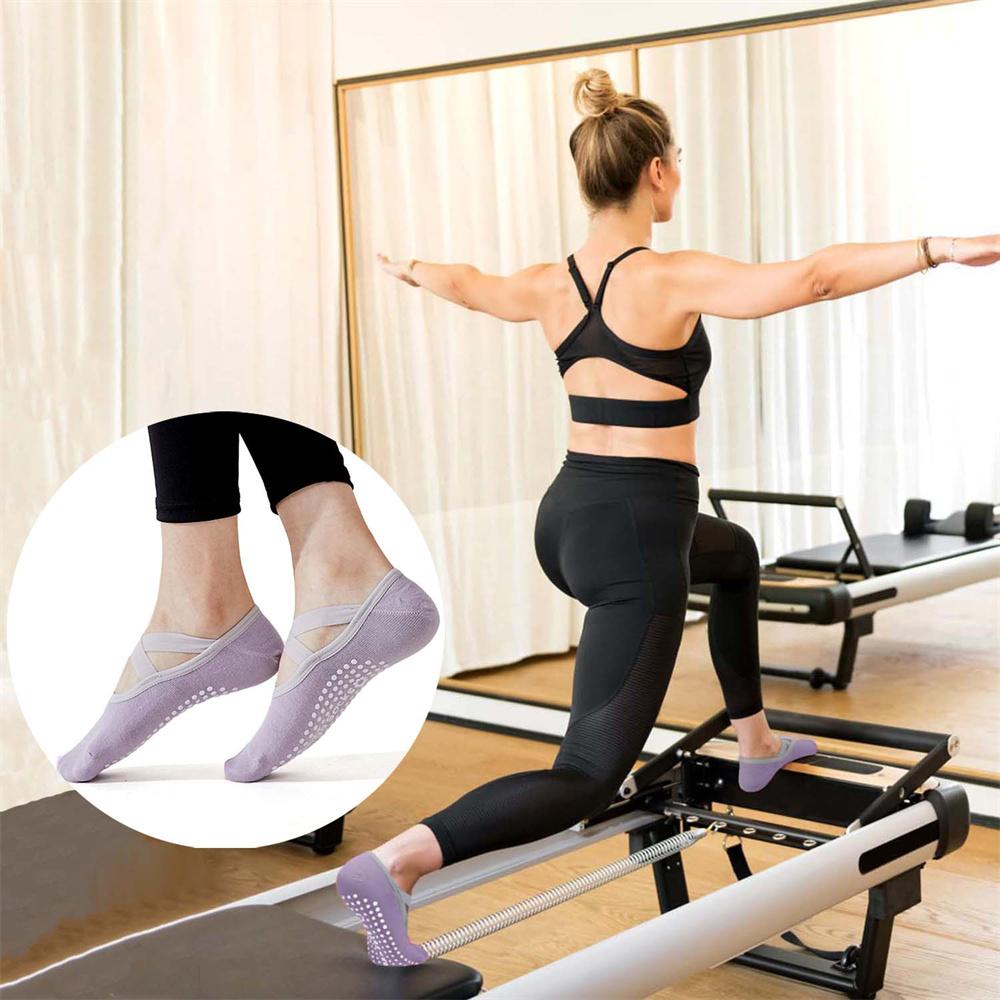 3 пары носков для пилатеса с нескользящей подошвой для женщин – Нескользящие носки для йоги, балета, танцев и тренировок