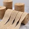 2M/Roll Wedding Decor Natural Jute Burlap Ribbons Jute Ribbon Rolls Vintage Jute Burlap Fabric