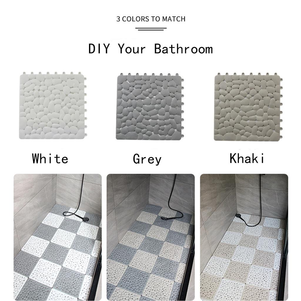Hydrophobic Waterproof Bathroom Splicing Home Supplies Plastic Non-slip Mat Bath Mat Pad Carpet