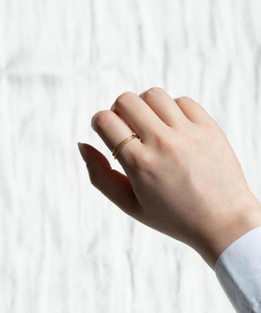Серебряное кольцо Alleun 925 пробы, многослойное, серебряная нить, Колено Дружбы