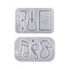 Instrument Note Resin Shaker Molds Handmade Pendant Decoration Silicone Molds Quicksand Keychain Mold Easy To Clean