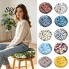 Geometric Pattern Chair Seat Cushion Round Pad, 16 Inch Soft Cushion, Bohemian Plant Animal Pattern, Tufted for Dining Room Office Patio Versatile