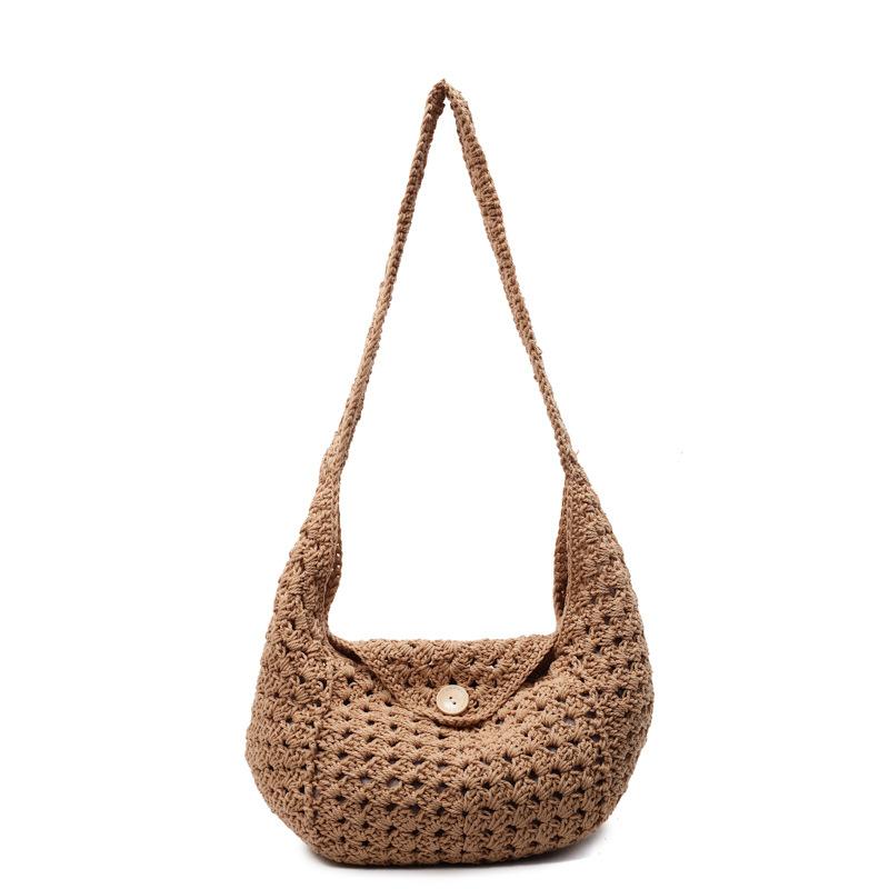 Ленивый ветер вязаная ажурная плетеная сумка нишевый дизайн приморский отпуск досуг пельмени сумка через плечо сумка-мессенджер