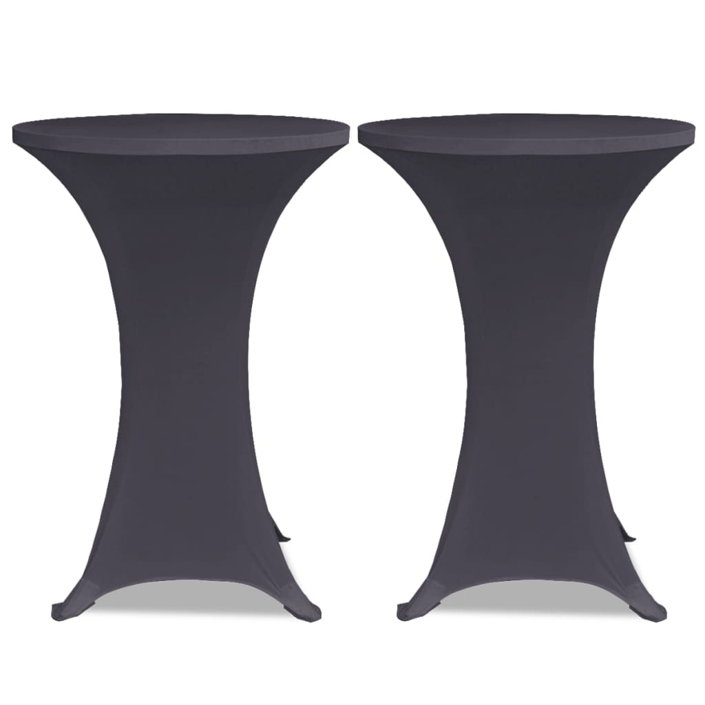 Vidaxl Elastyczne Nakrycie Stołu Antracytowe 2 Szt. 60 Cm