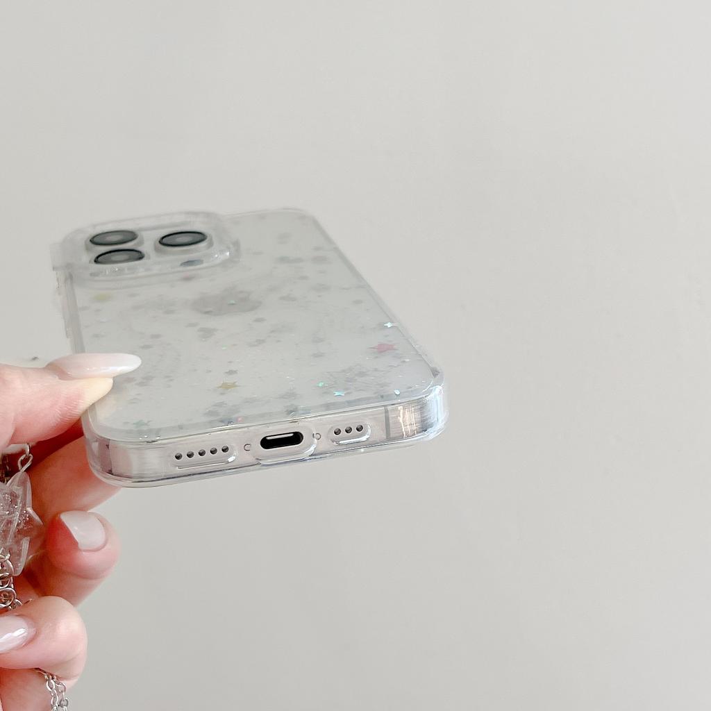 Чехол для телефона iPhone 17 16 15 14 11 12 13 Pro Max Plus с узором «Звездный Блеск Пегаса» и подвеской «Ангельское Крыло», Мечтательный Задняя Крышка