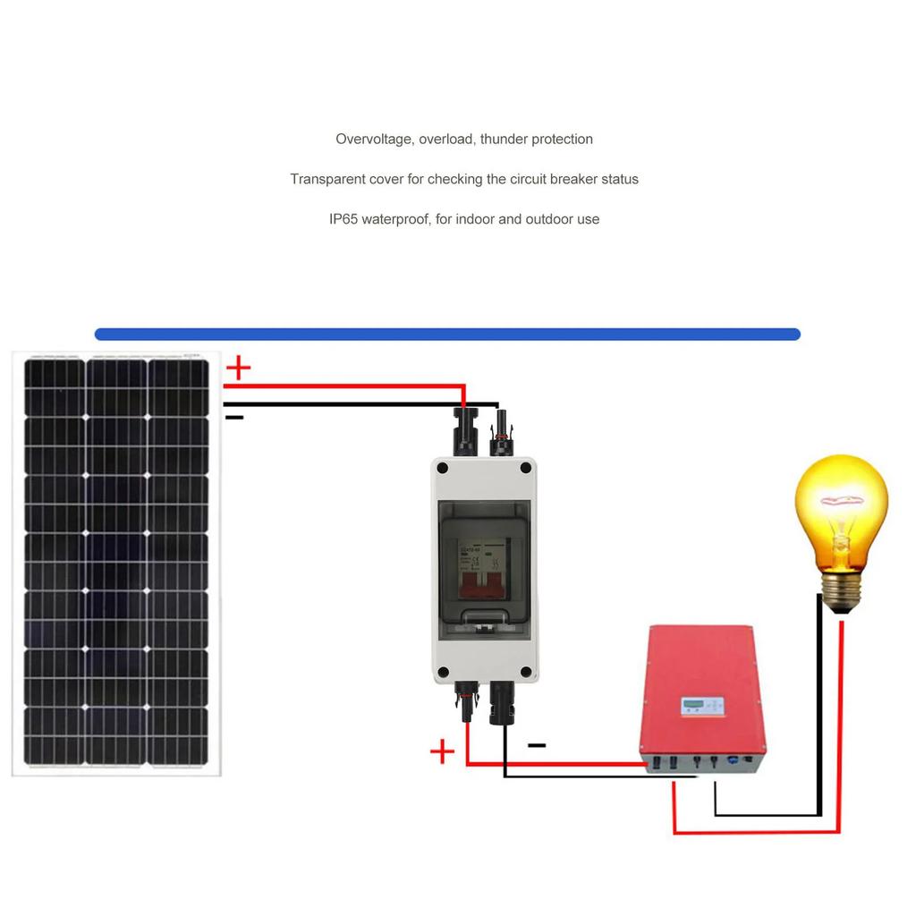 Solar Disconnect Switch Mini Circuit Breaker with IP65 Waterproof Distribution Box PV Disconnector Switch DC500V