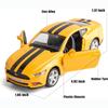 1:36 масштабов Ford Mustang, литая под давлением модель автомобиля из сплава, игрушечная машина с откатным механизмом, игрушечный автомобиль для малышей, подарок для мальчиков и девочек, желтый