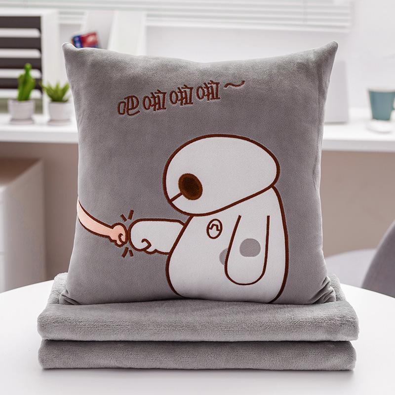 Cute Plush Pillow Quilt Hand Warmer Dual-Use Cushion Folding Blanket Car Office Sofa Cushion Quilt Couch Pillow Good