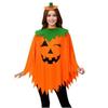 Halloween Luminous Pumpkin Cosplay Costume for Adult Party Carnival Cute Orange Pumpkin Hat Headband and Funny Cloak Outfit