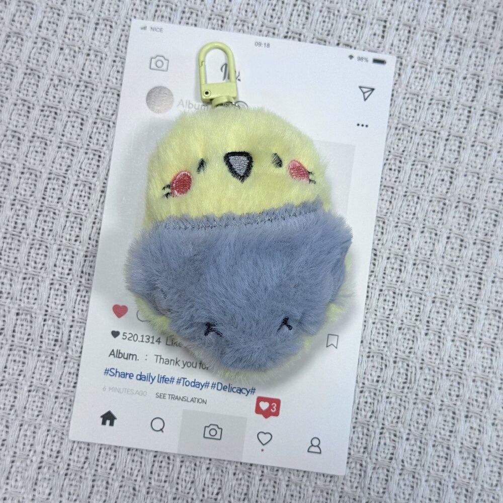 Hanging Ornament Parrot Bird Pendant Super Cute Bird Plush Doll Bird Keychain School Bags