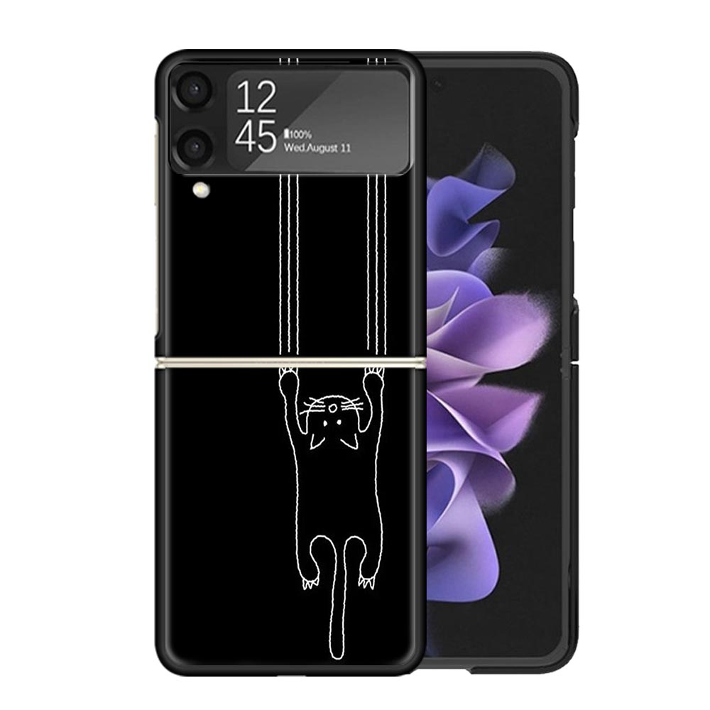 Cat Footprint Funny Paw Cute Clear Phone Case For Samsung Z Flip 7 6 5 4 3 Galaxy ZFlip7 ZFlip6 ZFlip5 ZFlip4 ZFlip3 5G Print Co