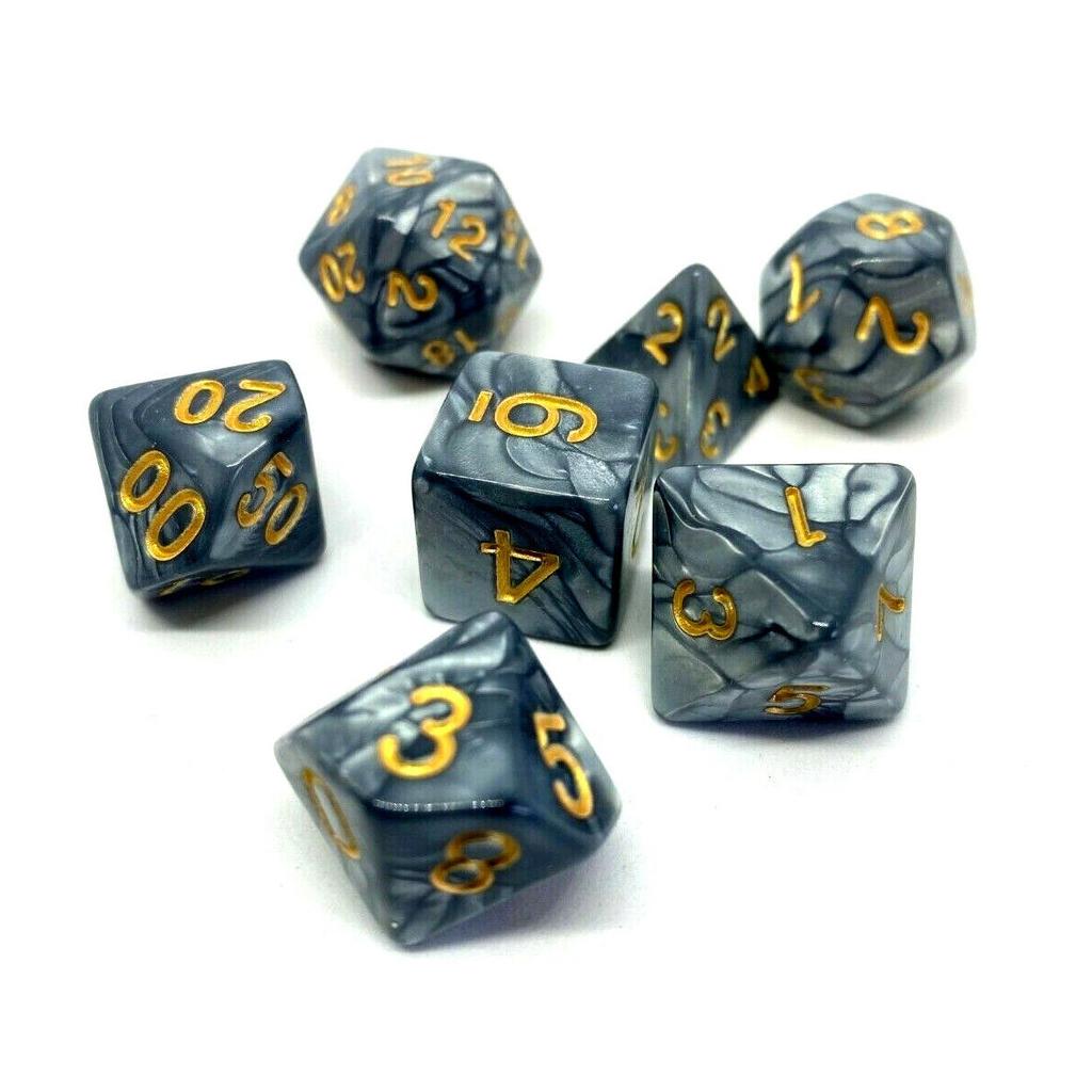 7pcs/lot Polyhedral Dice Set Double-Colors Dice D4 D6 D8 D10 D% D12 D20 for DND RPG Table Games