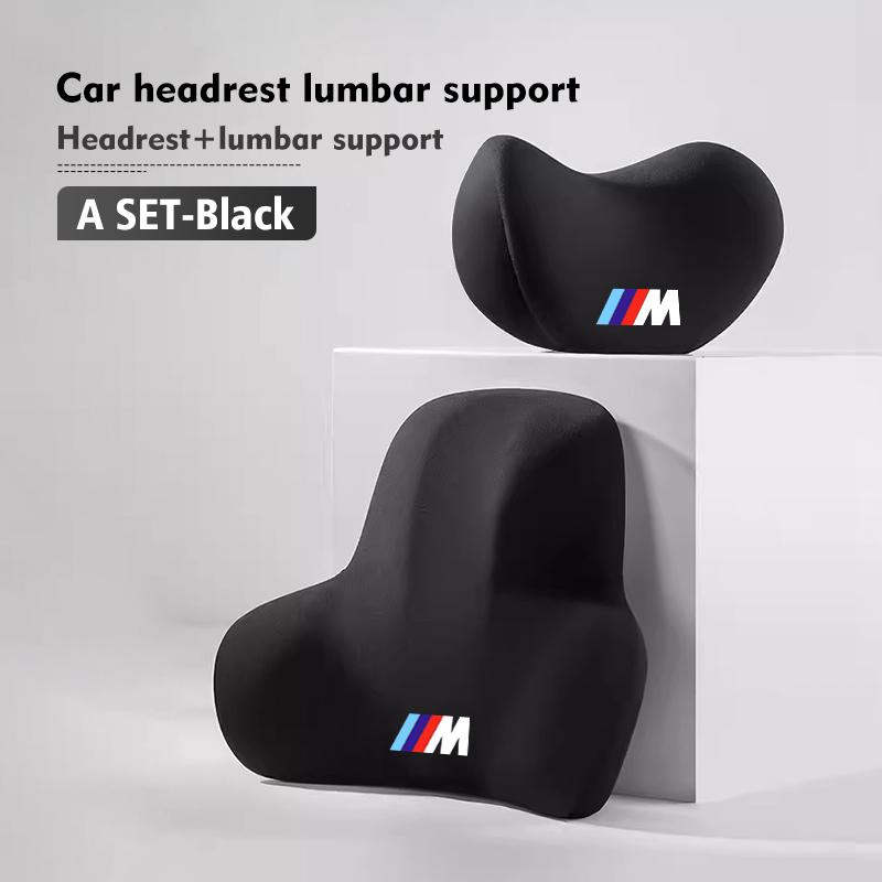 ZDNE2 Car Waist Protector Mat Head Rest Pad Waist Back Support Pad For BMW X1 X2 X3 X4 X5 X6 X7 G20 G30 6GT E46 E90 E60 F10 E39