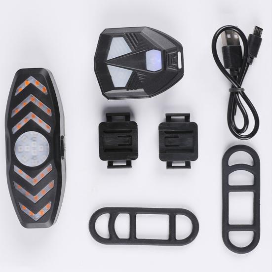 1 комплект, противоударный, 5 режимов освещения, задний фонарь для велосипеда, ПК, беспроводной пульт дистанционного управления, задний фонарь для ночной езды