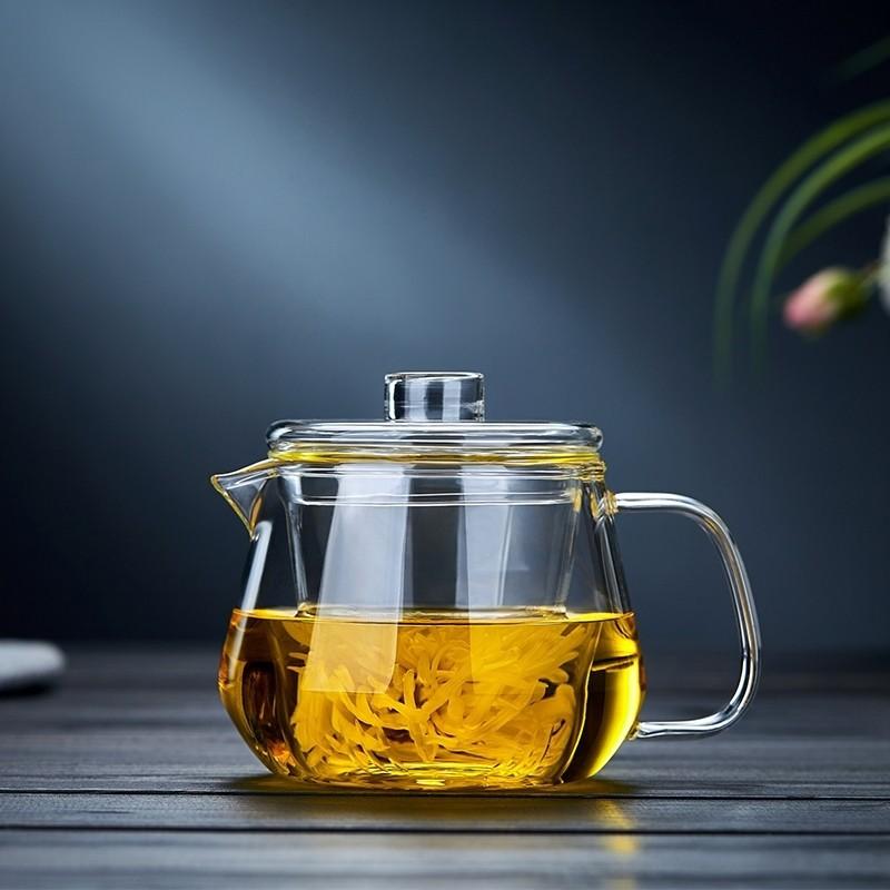 480/650 мл термостойкий чайник со стеклянным ситечком для заваривания чая, заварочный чайник в форме цветка, набор для чая кунг-фу, чайник для чая пуэр улун, чайная утварь