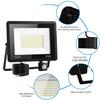 100W LED Garden Flood Light 220V 240V Waterproof PIR Motion Sensor Floodlight Lamps Outdoor Wall Lamp Flood Light Spotlight