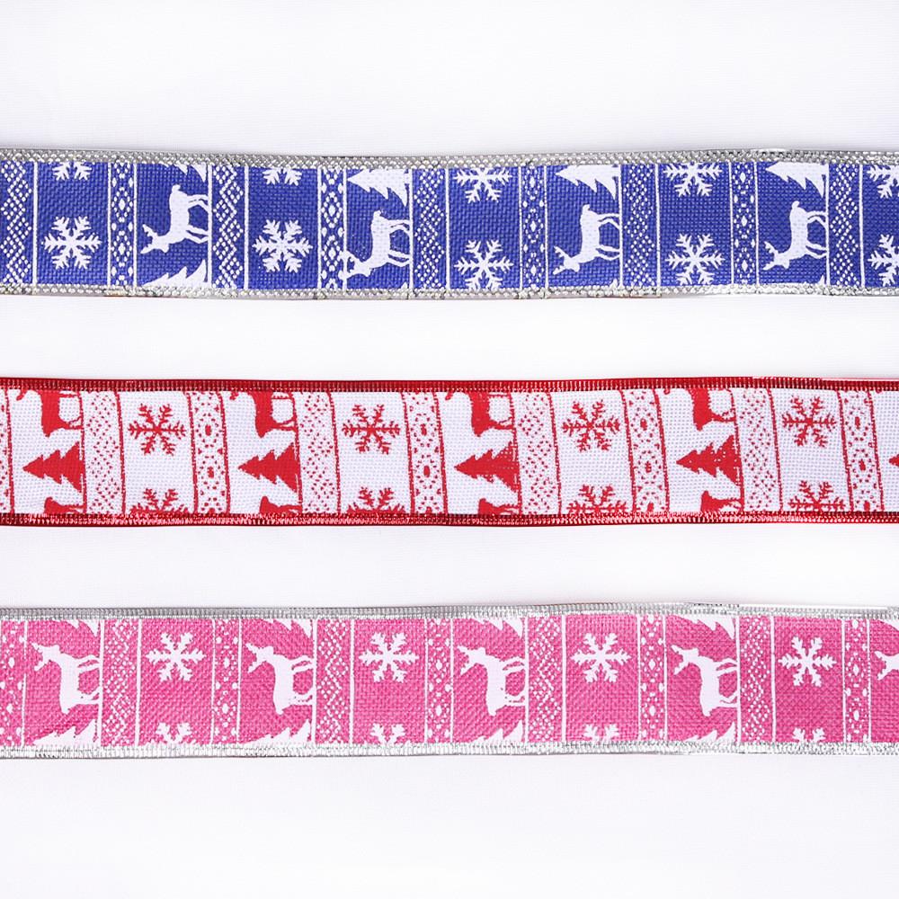 10-метровые рождественские украшения, ленты из искусственной мешковины ярких цветов для праздничного настроения