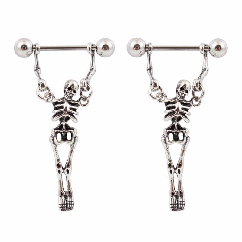 1 шт. гипоаллергенный медицинский стержень из нержавеющей стали для пирсинга ушей в форме черепа, кольца для штанги для живота ARI