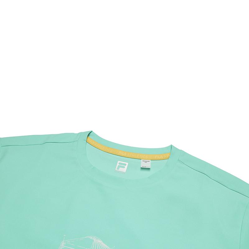 Fila Explorer Athletics Дышащая Эластичная Легкая Повседневная Футболка с Коротким Рукавом для Занятий Спортом на Открытом Воздухе и Путешествий для Мужчин A11M527118F-BU