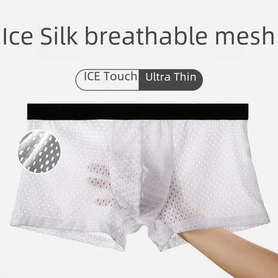 Мужские трусы-боксеры Ice Silk Mesh - дышащее и сексуальное летнее нижнее белье