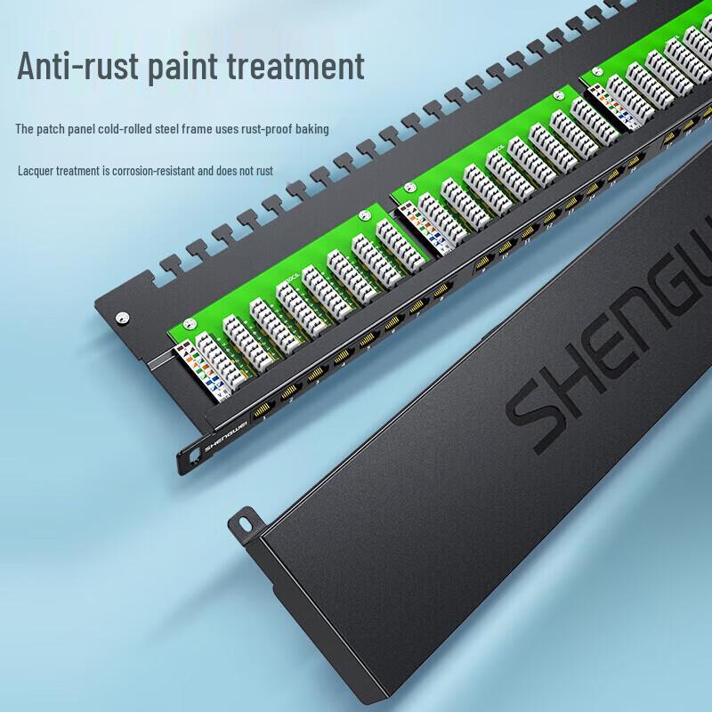 Shengwei NDF-524G Cat5e 24-Port 0.5U Rackmount Patch Panel