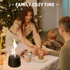 Desktop Fireplace Alcohol Cylinder Fireplace Lamp Fire Pit Black Metal Alcohol Fireplace Home Outdoor Courtyard Fireplace YLE353