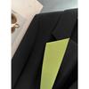 Fashionable Black Contrast Joint Suit Jacket, Casual and Trendy for Spring and Autumn, French-Styled Women's Blazer