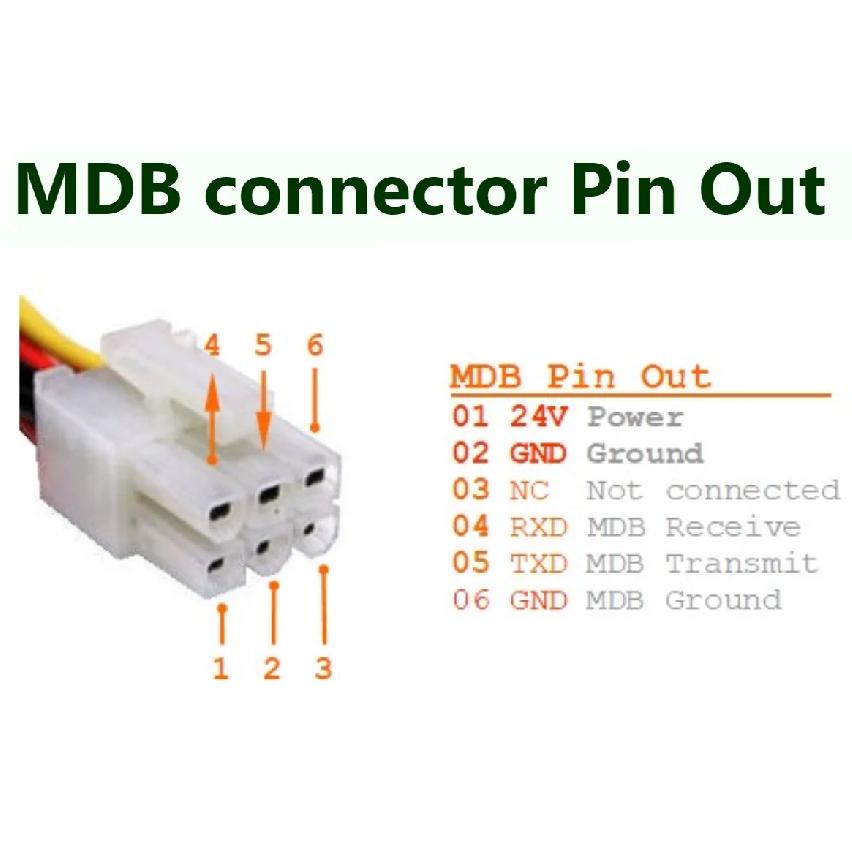 Molex 4.2mm Pitch 6P 39013063/0 MDB Data/Power/Extension Cable for MDB Box Coin Validator Vending Machine MDB Wire Harness
