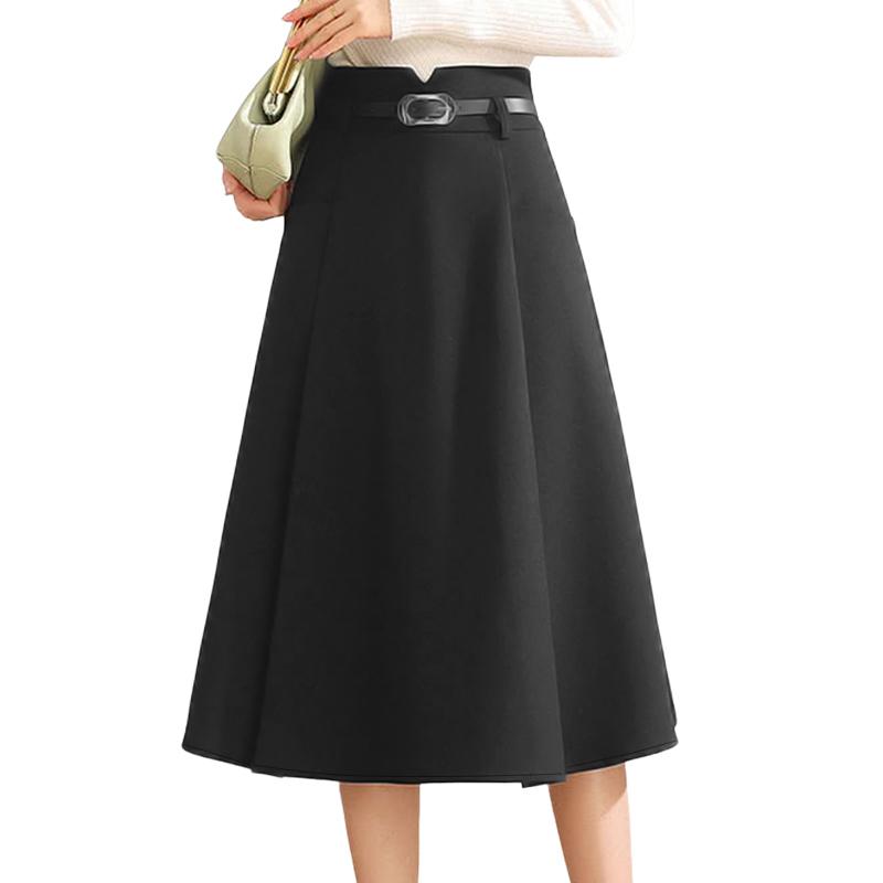 ZANZEA Женские повседневные летние миди-юбки однотонной расцветки