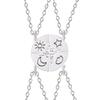 4 Pieces  Round Sun Star Moon Pendant Necklace  Best Friend Forever Friendship Bff Men And Women Charm Chokers 2023