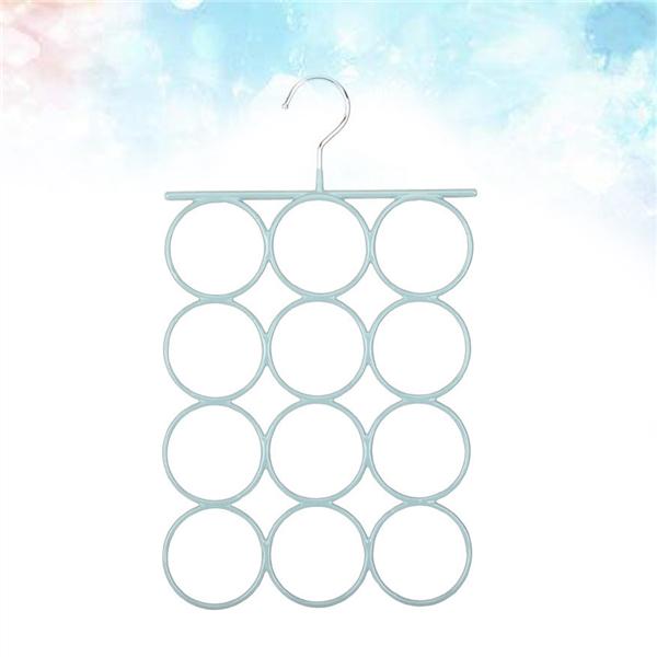 1 шт. 12-петлевая вешалка для шарфов, противоскользящая вешалка для хранения вещей, экономящая место в гардеробе (зеленая)