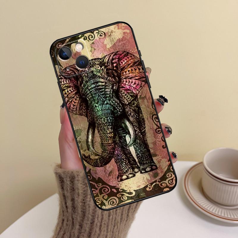 Чехол для телефона с мандалой слона в ацтекском стиле для iPhone 17 Pro Max 14 13 12 11 15 16 Pro Max mini Plus 16e 17 Air Cover Funda