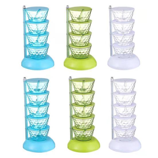 Прозрачная банка для приправ, пылезащитная прочная вращающаяся дизайнерская коробка