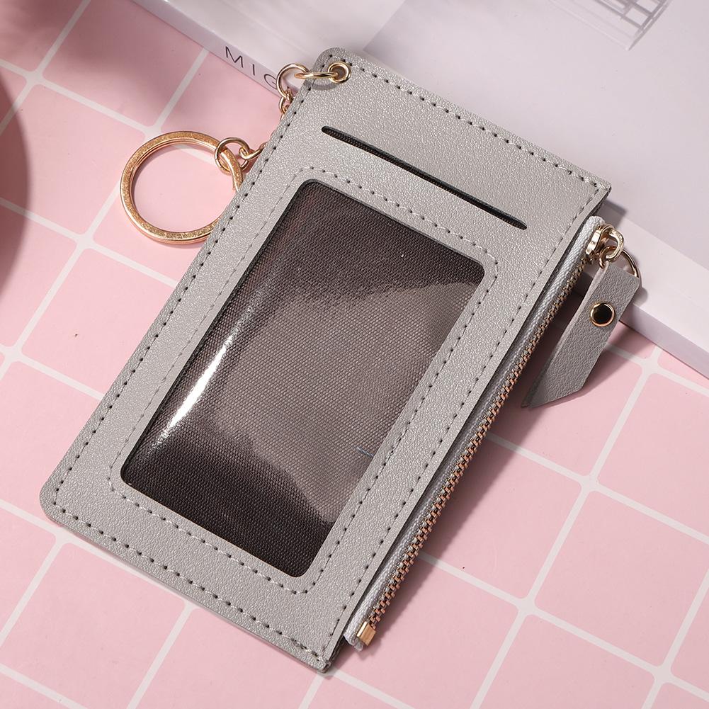 Держатель для карт из искусственной кожи на молнии, мини-простой держатель для кредитных карт, ID-карты для праздника, подарков на день рождения, женский модный кошелек