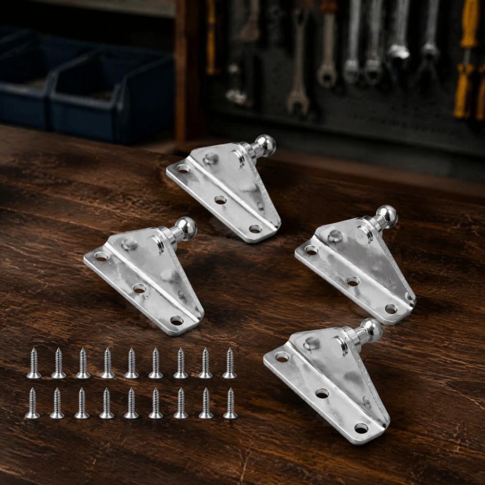 4pcs 10mm Ball Stud Ball Stud Brackets Zinc Plated Steel L-Type Brackets Gas Spring Struts