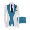 2025 European & American Men's Three-Piece Suit Set - Business, Banquet, or Groomsmen Attire