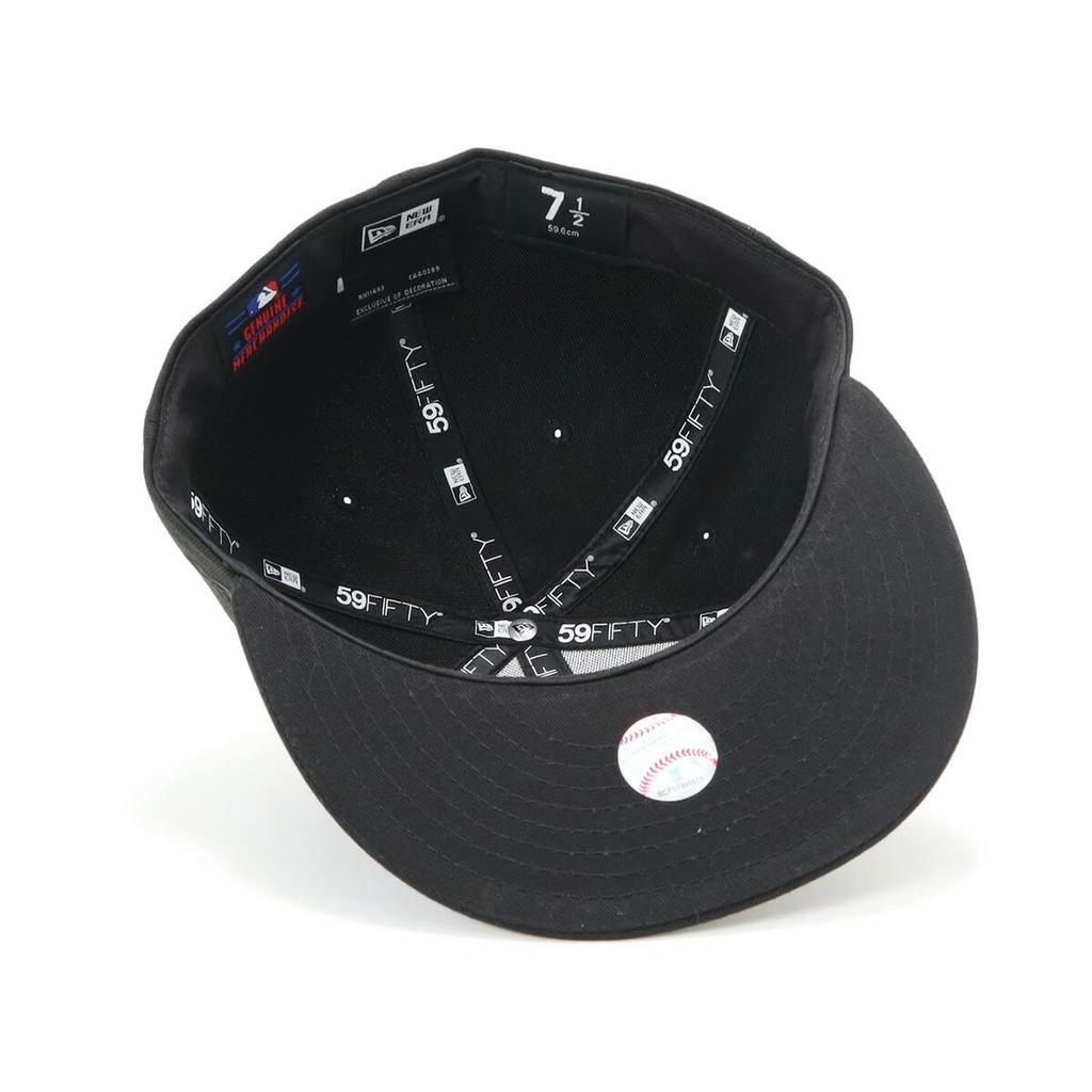 [New Era] Flat Visor Cap MLB Dodgers LA BlackBlack 7 58 5950 LOSDOD BLK BLK 25J