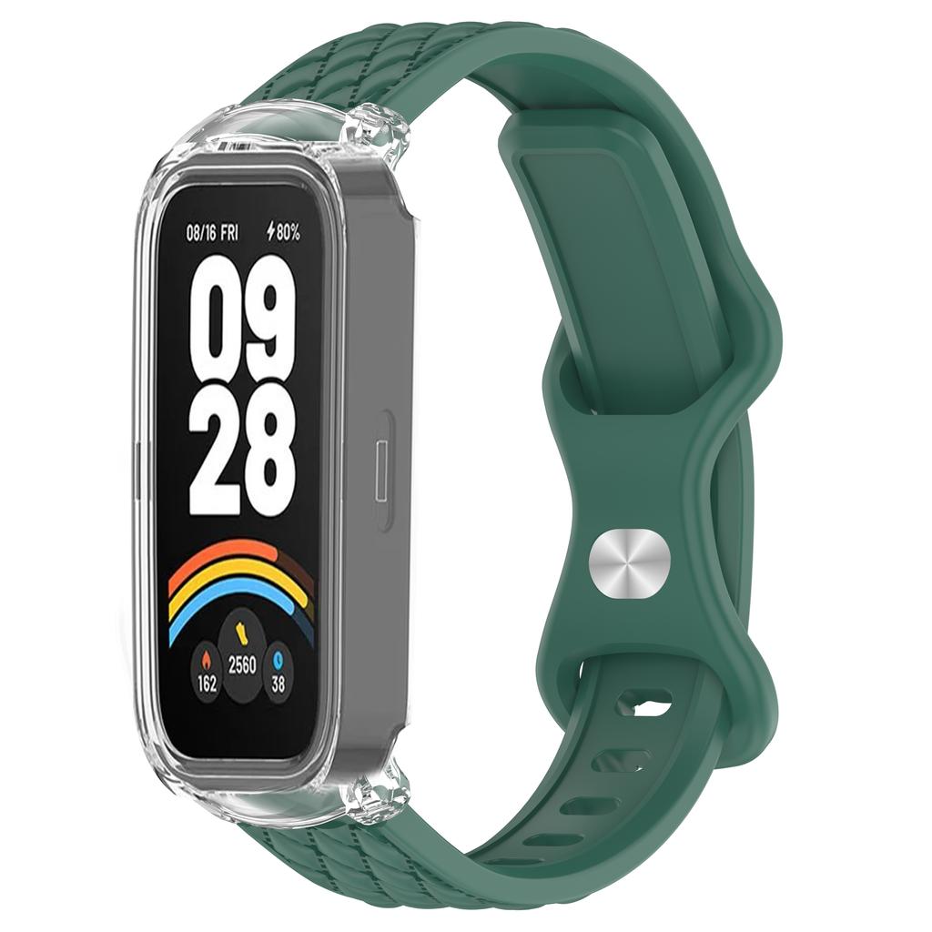 Чехол+Ремешок для Xiaomi mi band 9 8 active умные часы аксессуары sprot Силиконовый браслет correa ПК корпус Чехол для Redmi band 2 3