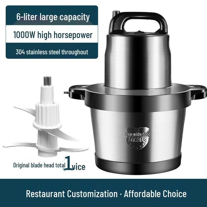 Электрическая мясорубка и кухонный комбайн из нержавеющей стали - Большая емкость для измельчения, фарширования, чесночной пасты и многого другого